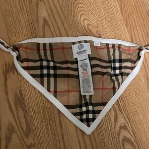 Burberry Beige and Red Check Bandana